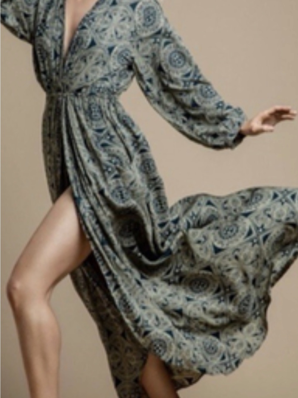 EUC Nat by Natalie Martin Nico wrap maxi dress